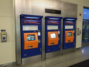 automated ticket machines at the newark liberty international airport train station new jersey