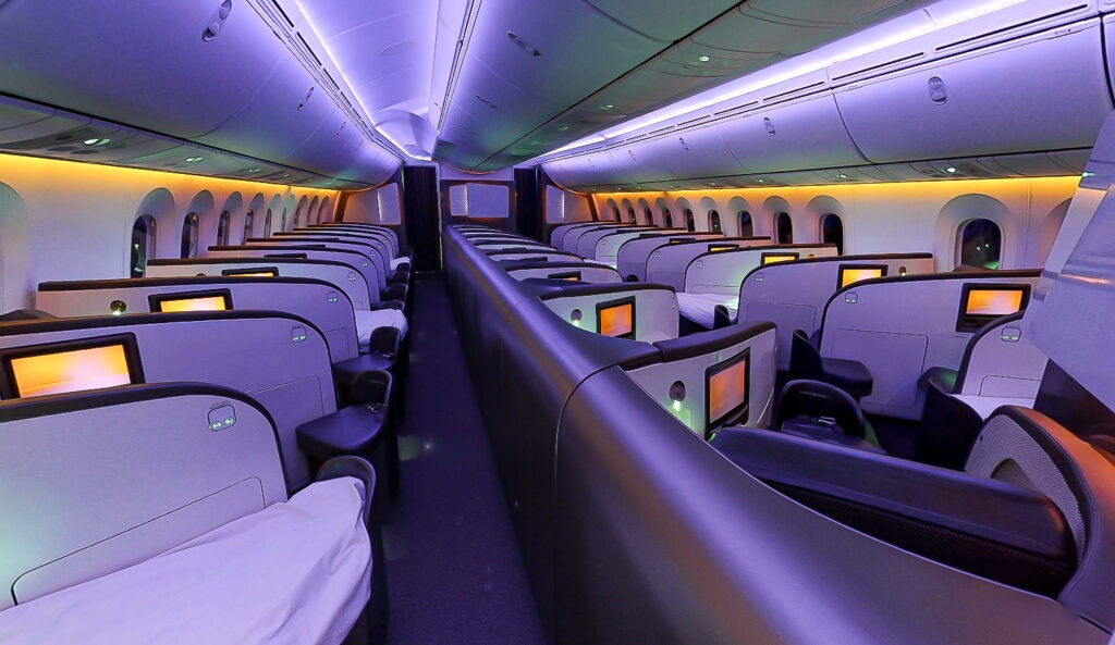Virgin Atlantic 787 Upper Class Cabin
