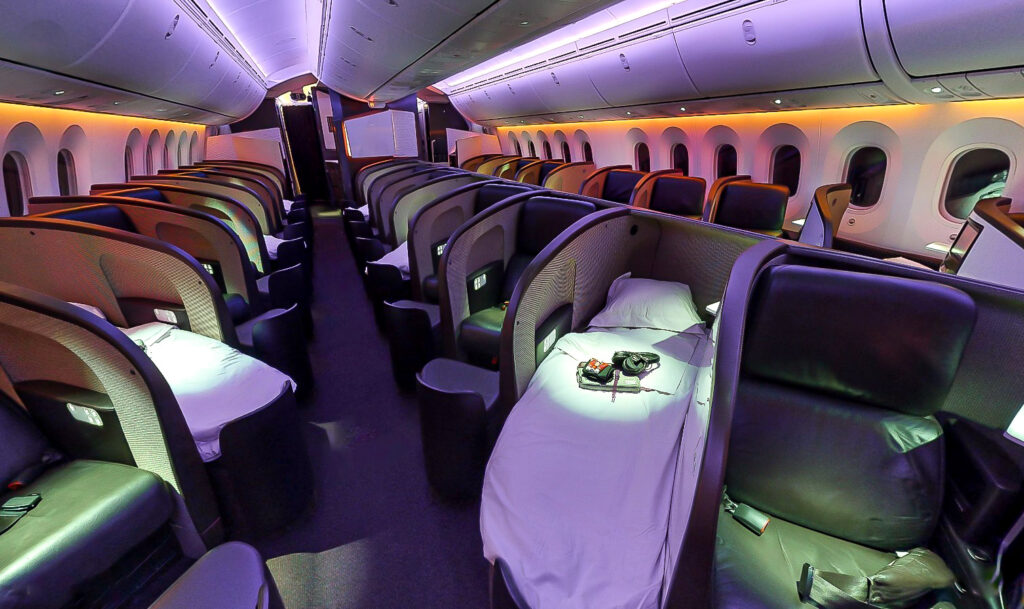 Virgin Atlantic 787 Upper Class Cabin