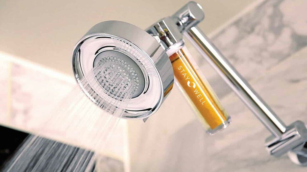 hotel stay well shower infuser